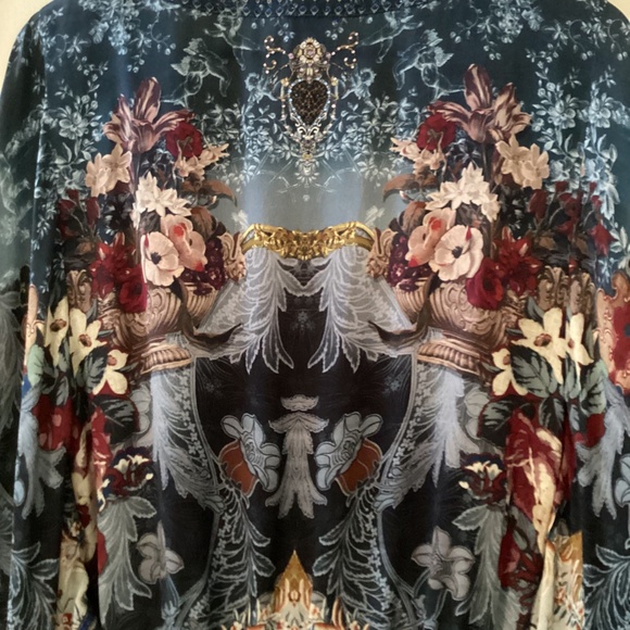 Camilla Kimono Sleeves V-Neck Surplice Mini Dress *Hotel Boheme* 100% Silk - Picture 9 of 16